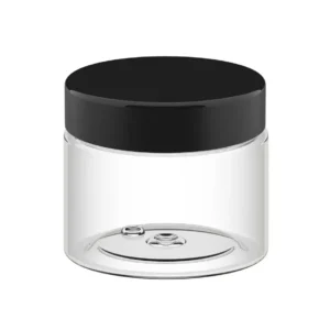 Słoik pojemnik z PET z nakrętką uszczelniającą - 50 ml, Transparentny • SKU: STS-SLO-PET-500-TRA