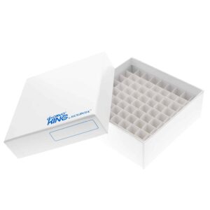 Biologix® CryoKING Pudełko do mrożenia próbek, kartonowe z wieczkiem • SKU: 90-5281-W