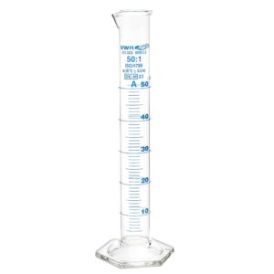 VWR® Cylinder miarowy szklany ze skalą, klasa A • SKU: 612-3835-GRR