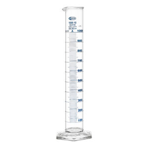 Cylinder miarowy szklany Glassco, klasa A - certyfikat serii • SKU: 139.202.07A