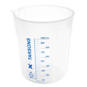 Zlewka niska z wylewem, skala niebieska, PolyLab® • SKU: T421060