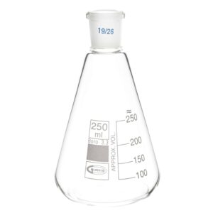 Kolba Erlenmeyera szklana ze szlifem Glassco • SKU: 071.202.18