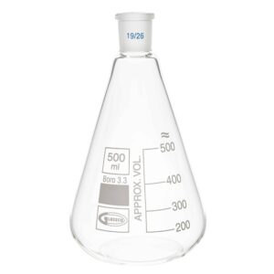 Kolba Erlenmeyera szklana ze szlifem Glassco • SKU: 071.202.22