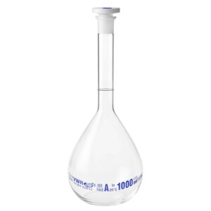 Kolba miarowa szklana ze szlifem, korek - VWR® • SKU: 612-3819P