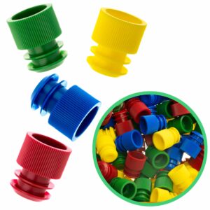 Korki plastikowe do probówek rozporowe, polietylen (PE)