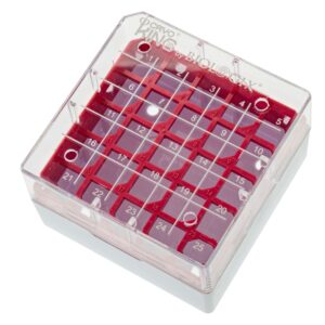 Biologix® CryoKING Kriopudełko na probówki, 25 miejsc - poliwęglan (PC) • SKU: BGX-KRI-25PC-PK