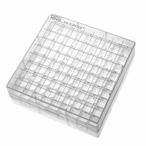 Biologix® CryoKING Kriopudełko na probówki, 81 miejsc - polipropylen (PP) - Biały • SKU: BGX-KRI-81PP-WH