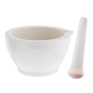 Moździerz porcelanowy szorstki z wylewem + tłuczek