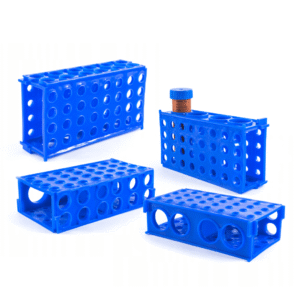 Multi statyw na probówki, 4 w 1, polipropylen PP - Niebieski • SKU: CML-STA-MUL-4NIE