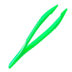 Pęseta chirurgiczna plastikowa sterylna, jednorazowa, 100 szt. - Zielony, 125 mm • SKU: URO-P1012-i-GN