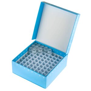 Biologix® CryoKING Pudełko do mrożenia próbek, kartonowe z klapką • SKU: BGX-ID81-BL