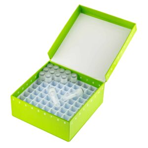 Biologix® CryoKING Pudełko do mrożenia próbek, kartonowe z klapką • SKU: BGX-ID81-GR