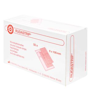 Paski do zamykania ran RUDASTRIP® - 50 x Blister (500 szt. pasków), 6 x 100 mm • SKU: 066006/50